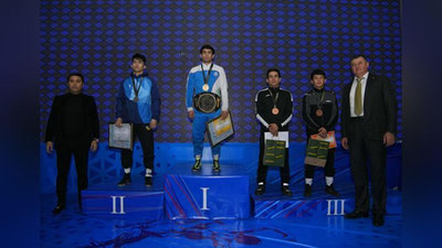 'Erkin kurash bo`yicha mamlakat chempionati g`oliblari aniqlanmoqda'ning rasmi