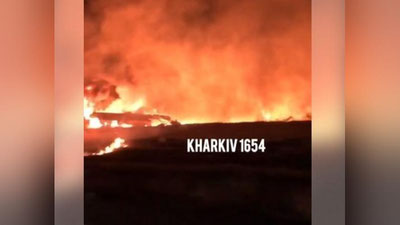 Изрображение 'Под Харьковом разбился военный самолет с курсантами на борту (видео)'