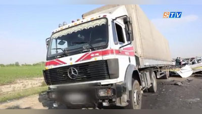 Изрображение 'В столкновении легковушки с грузовиком под Самаркандом погибли 2 человека (видео)'