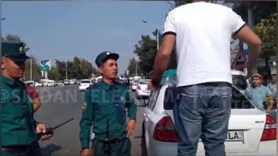 'IIV Andijonda inspektorga bo`ysunmagan qoidabuzar haydovchi bilan bog`liq holatni o`rgandi'ning rasmi