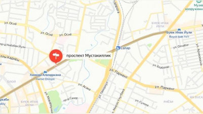Изрображение 'Мужчина покончил с собой, прыгнув с моста по проспекту Мустакиллик в Ташкенте'