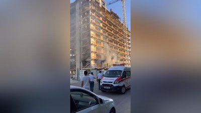 Изрображение 'В новостройке по улице Сеульской в Ташкенте произошел пожар (видео)'