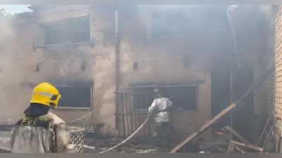 Изрображение 'В Алмазарском районе ликвидировали крупное возгорание в доме (видео)'