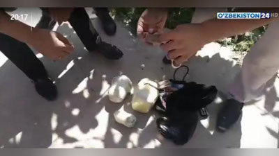 Изрображение 'У наркоторговцев в Намангане и Андижане изъяли 15 кг гашиша (видео)'