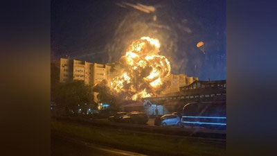 Изрображение 'В Краснодарском крае России на жилую многоэтажку упал самолет (видео)'