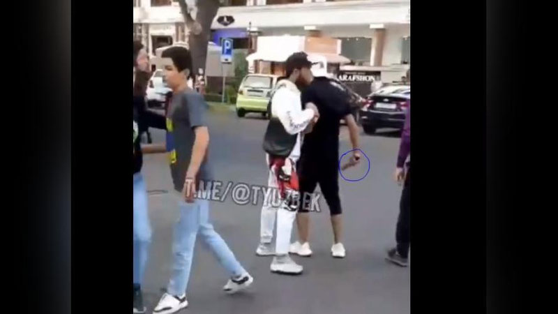 Изрображение 'ГУВД прокомментировало потасовку молодых людей в центре Ташкента (видео)'