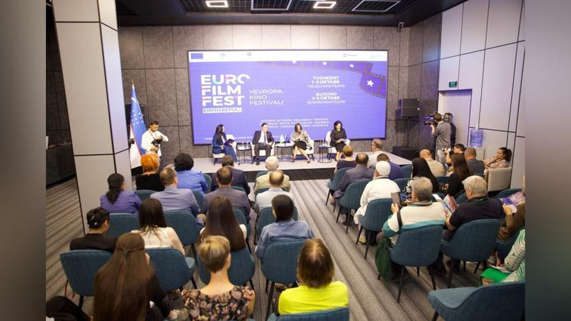 Изрображение 'В Ташкенте состоялась церемония открытия 8-го Европейского кинофестиваля'