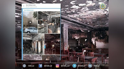 Изрображение 'На Юнусабаде горел ресторан "Шохсарой" (видео)'