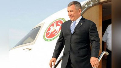 Изрображение 'В Ташкенте встретили главу Татарстана Рустама Минниханова'