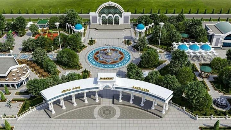 Изрображение 'В Ашхабаде завершается строительство парка "Ташкент"'