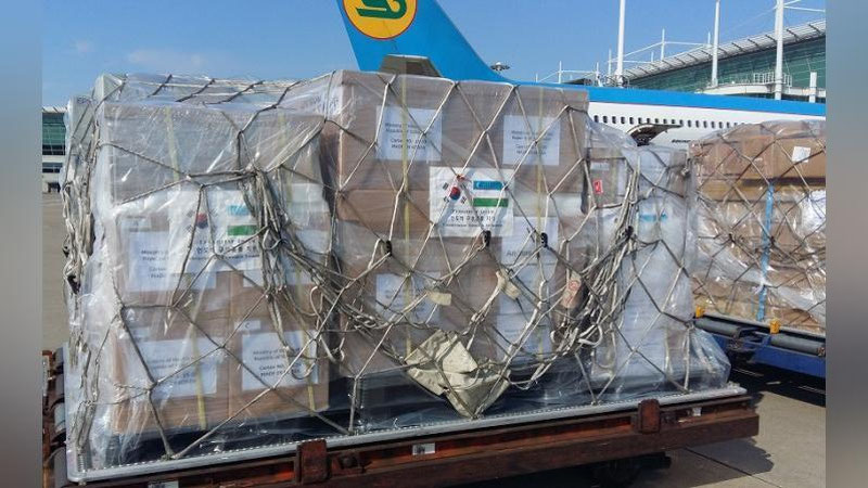 Изрображение 'Республика Корея направила Узбекистану гуманитарный груз на $1 млн'