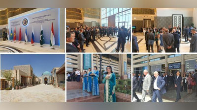 Изрображение 'Представители зарубежного дипломатического корпуса прибыли в Самарканд'