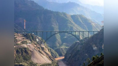 Изрображение 'В Индии прошли испытания самого высокого железнодорожного моста в мире (видео)'