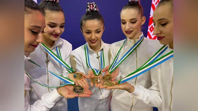 'O`zbek gimnastikachi qizlari Jahon kubogida g`alaba qozonishdi'ning rasmi
