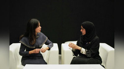 'Saida Mirziyoeva BAA ijtimoiy taraqqiyot vaziri Hessa bint Iysa Buhumayd xonim bilan muzokara o`tkazdi'ning rasmi