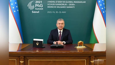'Shavkat Mirziyoev “Yashil o`sish va global maqsadlar uchun hamkorlik – 2030” xalqaro sammitida ishtirok etdi'ning rasmi