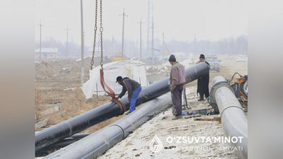 Изрображение 'В трех районах Сырдарьинской области впервые проложили водопроводную сеть (фото)'