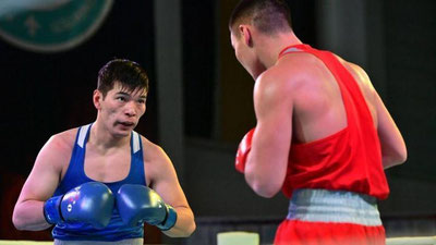 Изрображение 'Мадияр Саидрахимов из Узбекистана на ЧМ в Сербии одержал верх над казахстанским боксером'