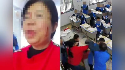 Изрображение 'В Китае школьник избил учительницу, оставшись без обеда (видео)'