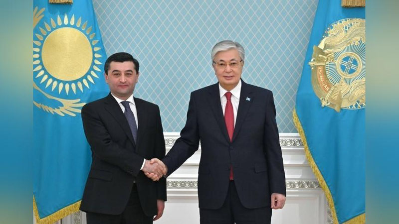 Изрображение 'Глава Казахстана принял министра иностранных дел Узбекистана'