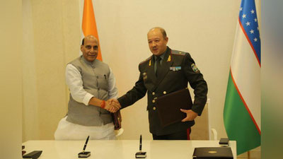 'O`zbekiston va Hindiston mudofaa vazirlari muloqot o`tkazdi'ning rasmi