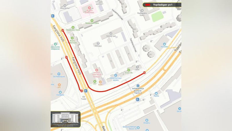 Изрображение 'В Ташкенте возле рынка "Куйлюк" закроют два участка дороги'