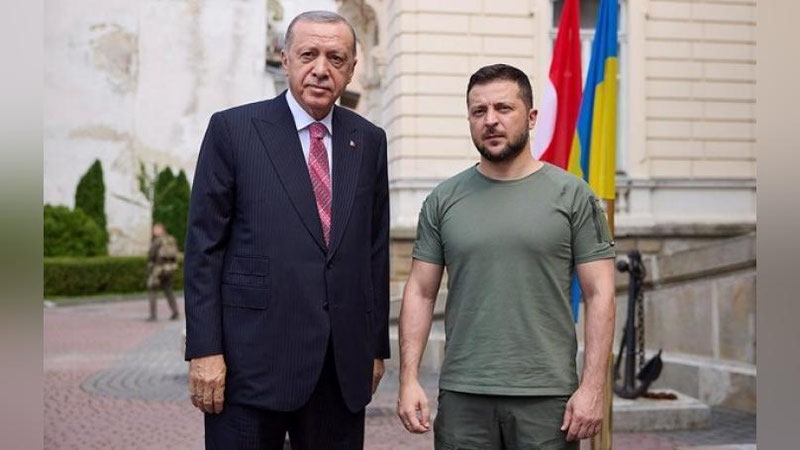 'Erdo`g`on Zelenskiy va Putin o`rtasidagi uchrashuvga erishish niyatida ekanini ta`kidladi'ning rasmi