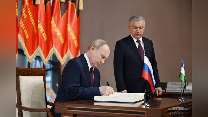 'Putinning rejasida o`zgarish: Rossiya etakchisining O`zbekistonga tashrifi ertaga yakunlanadi'ning rasmi