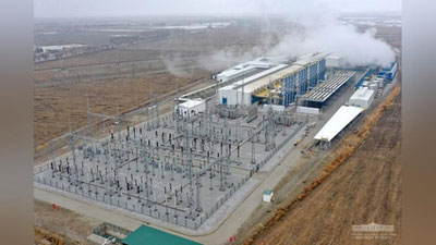 Изрображение 'Президент побывал на тепловой электростанции в Бухарском районе'