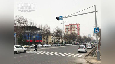 Изрображение 'НА ПЕШЕХОДНОМ ПЕРЕХОДЕ В ТАШКЕНТЕ ПОЯВИЛСЯ ОДНОЦВЕТНЫЙ СВЕТОФОР'