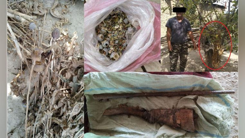 'Bojxonachilar 1 dona ov quroli va 2 kilogrammdan ortiq ko`knori yashirilgan xonadonni aniqlashdi'ning rasmi