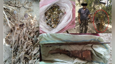 'Bojxonachilar 1 dona ov quroli va 2 kilogrammdan ortiq ko`knori yashirilgan xonadonni aniqlashdi'ning rasmi