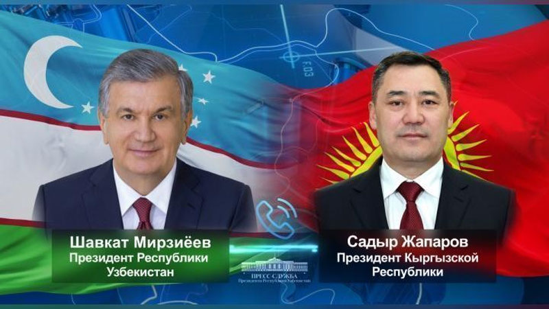 Изрображение 'Главы Узбекистана и Кыргызстана переговорили по телефону'