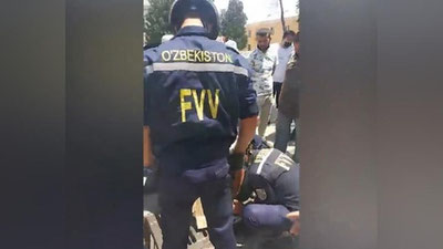 Изрображение 'Спасатели в Ангрене освободили ребенка, застрявшего в решетке (видео)'