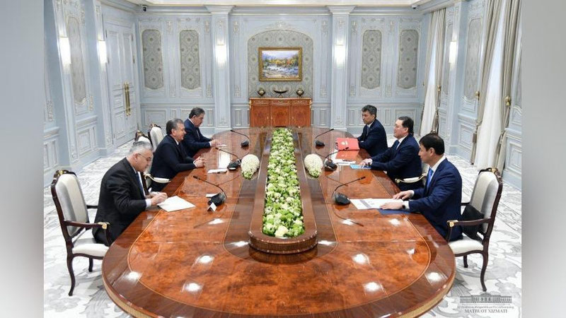 'Ўзбекистон Президенти Қозоғистон Бош вазирини қабул қилди'ning rasmi