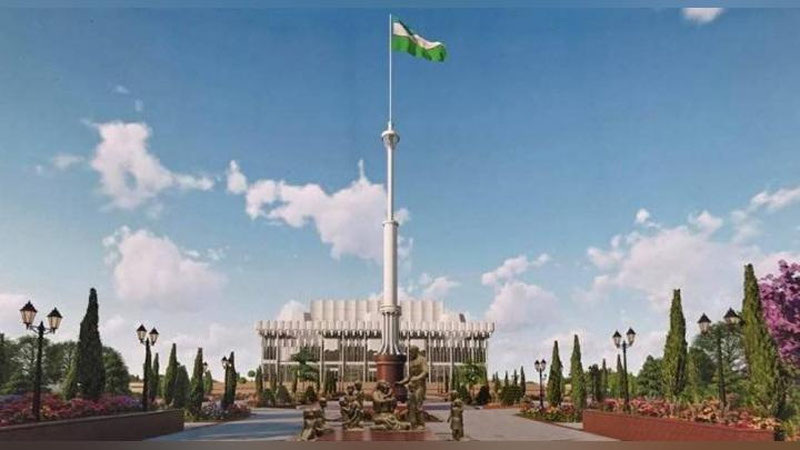 ' Санъат саройи олдидаги майдон кўкламзорлаштирилиб, 60 метр баландликда Ўзбекистон байроғи ўрнатилади'ning rasmi