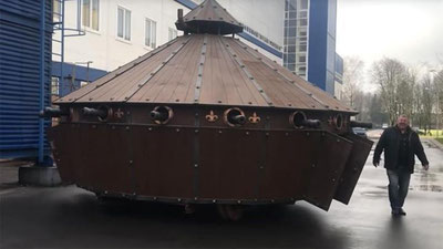 'Leonardo da Vinchining eskizlari bo`yicha tank yasaldi 'ning rasmi