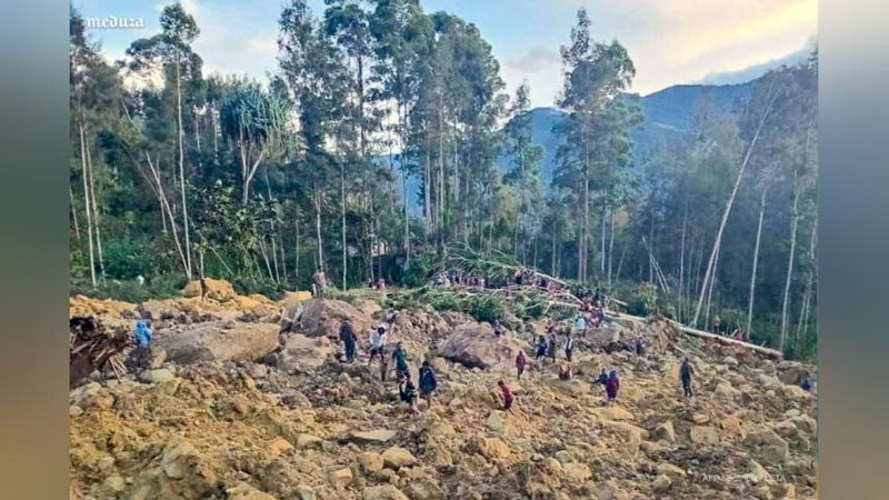 Изрображение 'Более 300 человек погибли в Папуа—Новой Гвинее в результате оползня'
