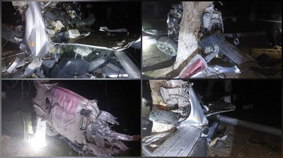 'Jizzaxda yuqori tezlikda daraxtga urilgan "Lacetti" ikkiga bo`linib ketdi. Qurbonlar bor (video)'ning rasmi