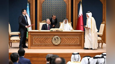 Изрображение 'Какие документы подписаны по итогам переговоров руководителей Узбекистана и Катара?'