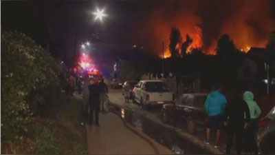 'Chilining janubiy qismida o`rmon yong`inlari kuzatilmoqda 'ning rasmi