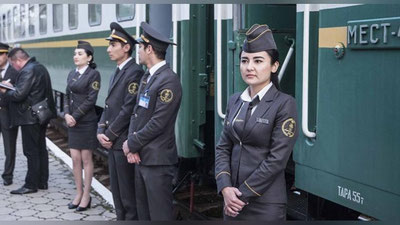 'Бишкекда Тошкент-Балиқчи поезди тантанали кутиб олинди  'ning rasmi