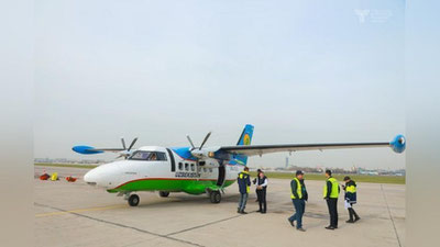 Изрображение 'Uzbekistan airways cовершила тестовый полёт по маршруту Ташкент – Термез – Сариасия'
