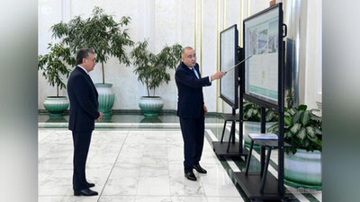 Изрображение 'Президенту презентовали намеченные к строительству объекты в Ташкенте (фото, видео)'