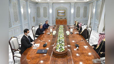 Изрображение 'Президент Узбекистана принял министра инвестиций Саудовской Аравии'