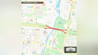 Изрображение 'В Ташкенте движение по улице Абдуллы Кадыри будет частично ограничено'