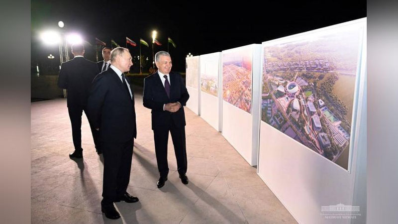 Изрображение 'Начался второй день государственного визита Владимира Путина в Узбекистан (видео)'