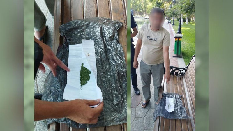 'Toshkentdagi istirohat bog`ida giyohvand modda chekayotgan erkak ushlandi'ning rasmi