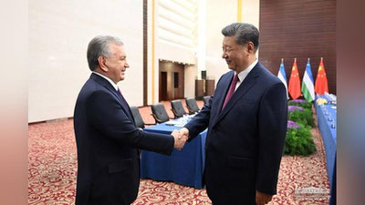 'Prezident Shavkat Mirziyoev Ostonada Xitoy etakchisi Si Szinpin bilan muzokara o`tkazdi'ning rasmi