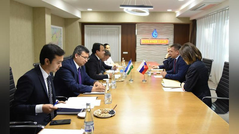 '"Gazprom" kompaniyasining loyihalarini O`zbekistonda amalga oshirilish jarayoni muhokama qilindi'ning rasmi